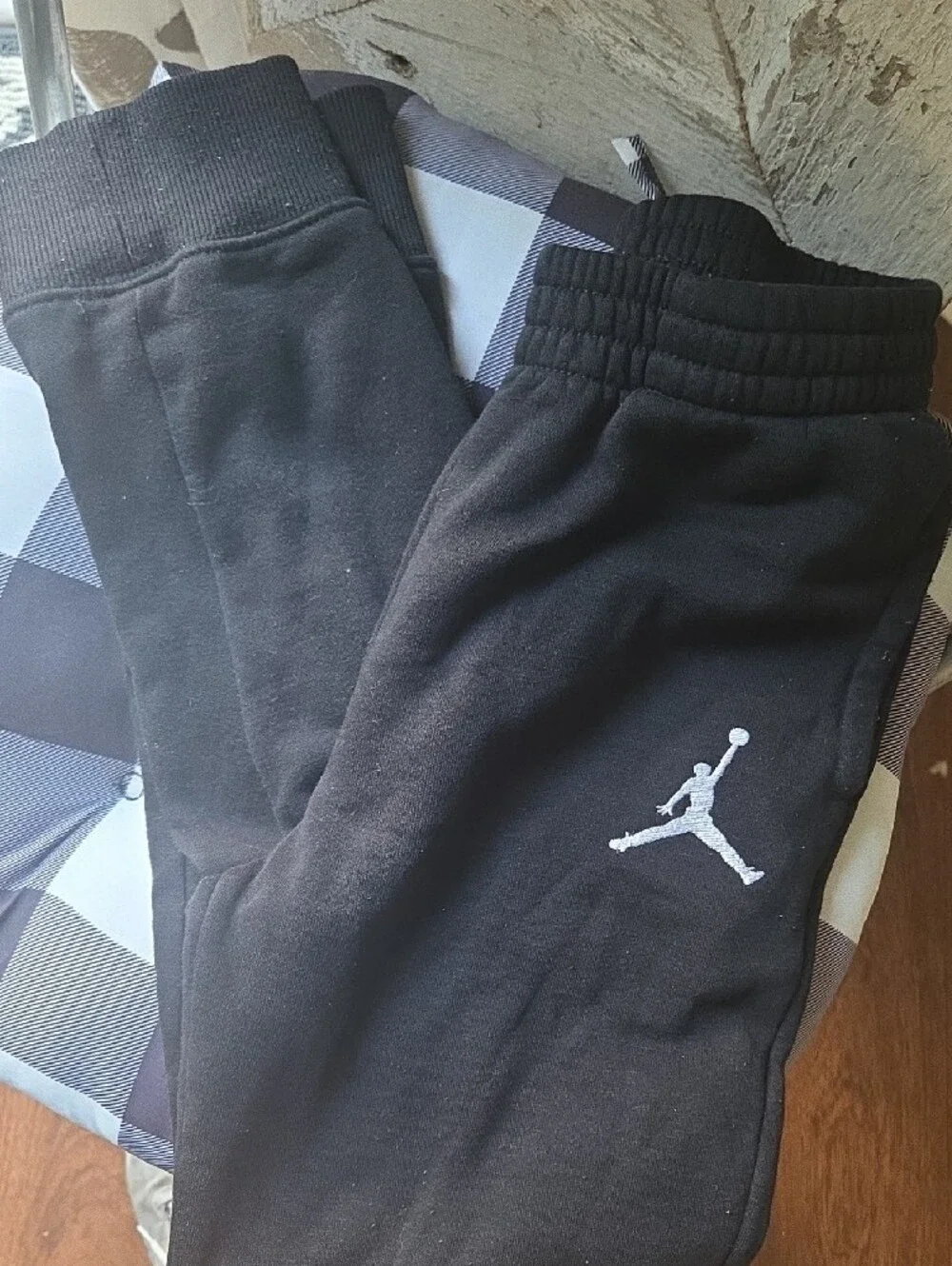 Jordan Black Sweatpants with White Jumpman Logo